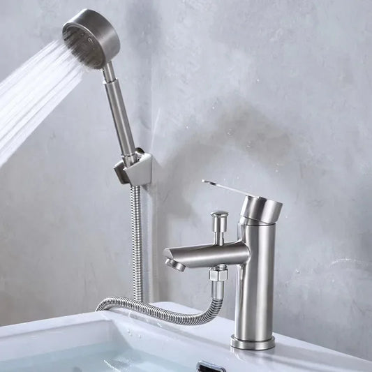 Bathroom Basin Faucet Stainless Steel Handle Sink Faucets
