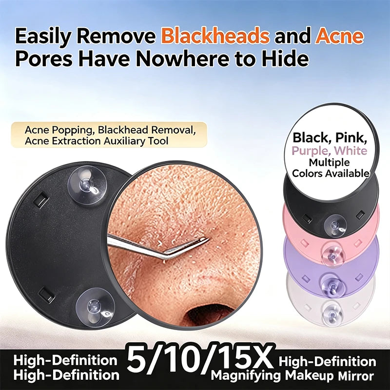 Suction Cup Magnifying Mirror 5/10/15x Makeup Mirror Blackhead