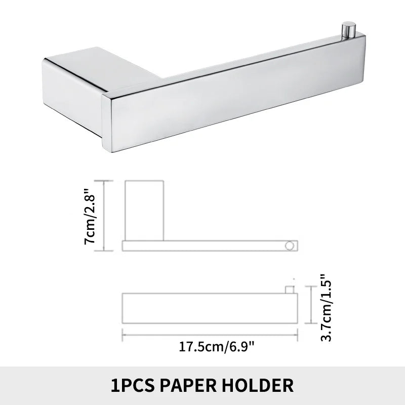 Stainless Steel Bathroom Wall Shelf Towel Bar Rack