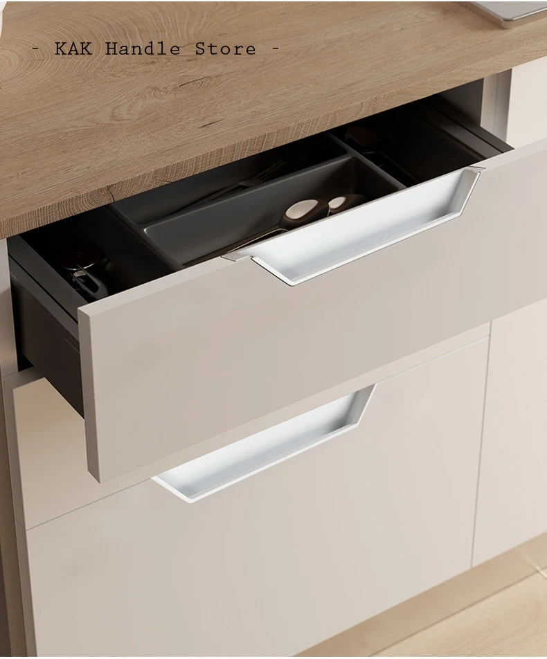 Kak Recessed Cabinet Handles Black Hidden Sliding Door