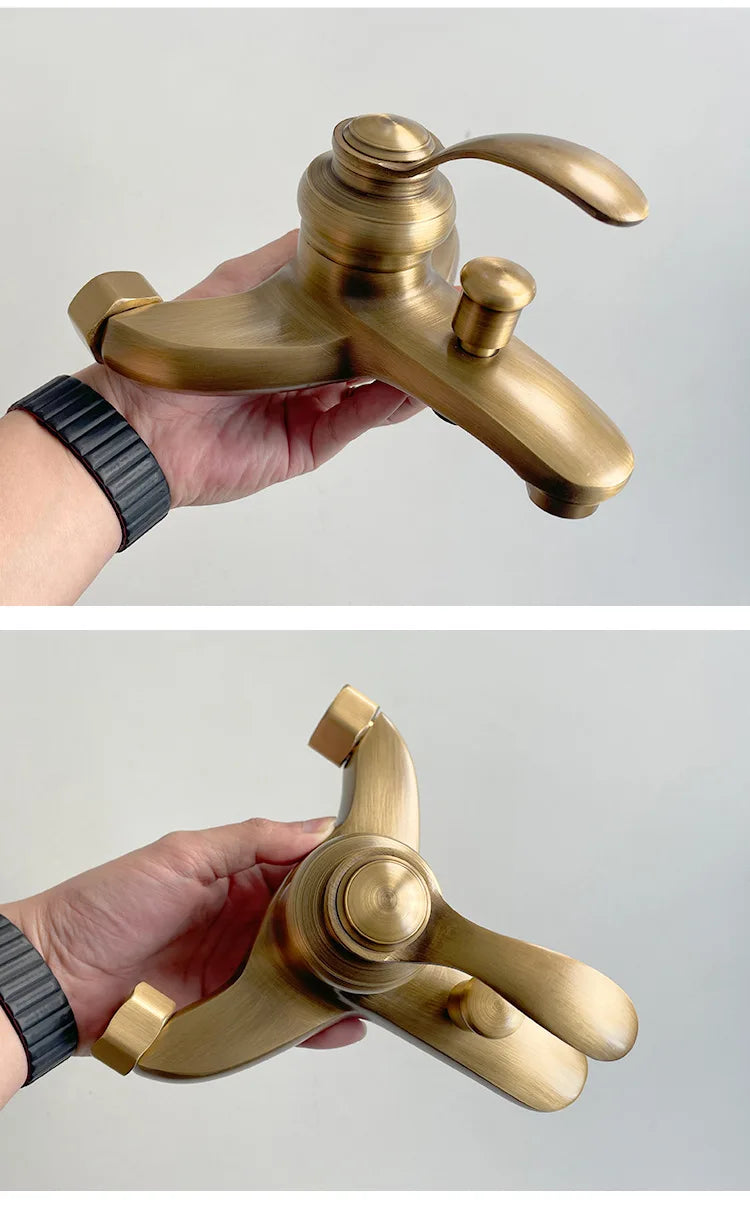 European Style Bathroom Shower Faucet Copper Brass Shower