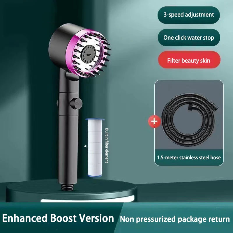 High Pressurized Filter Shower Head 3-Mode Adjustable Spray