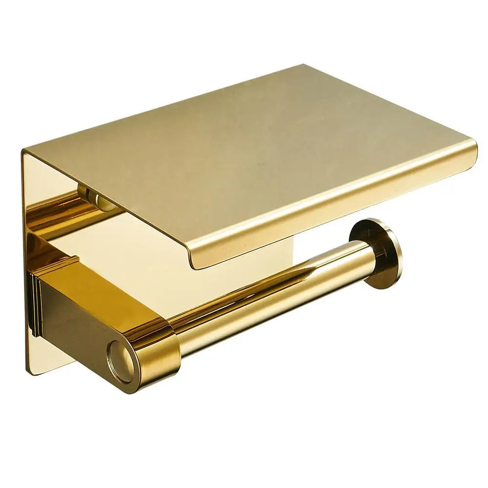 304 Stainless Steel Gold Bathroom Tissue Holder Double