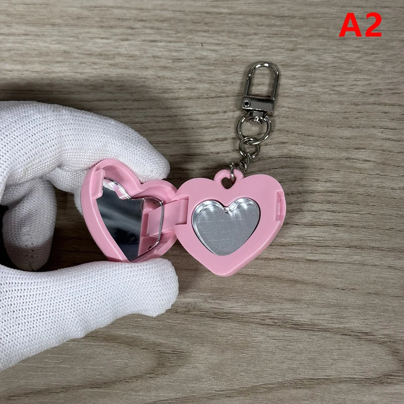 Mini Diy Plastic Box Keychain Mirror Storage In