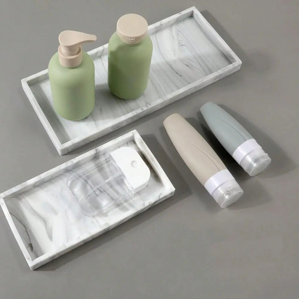 Thickened Bathroom Counter Tray Rectangular Lightweight Silicone