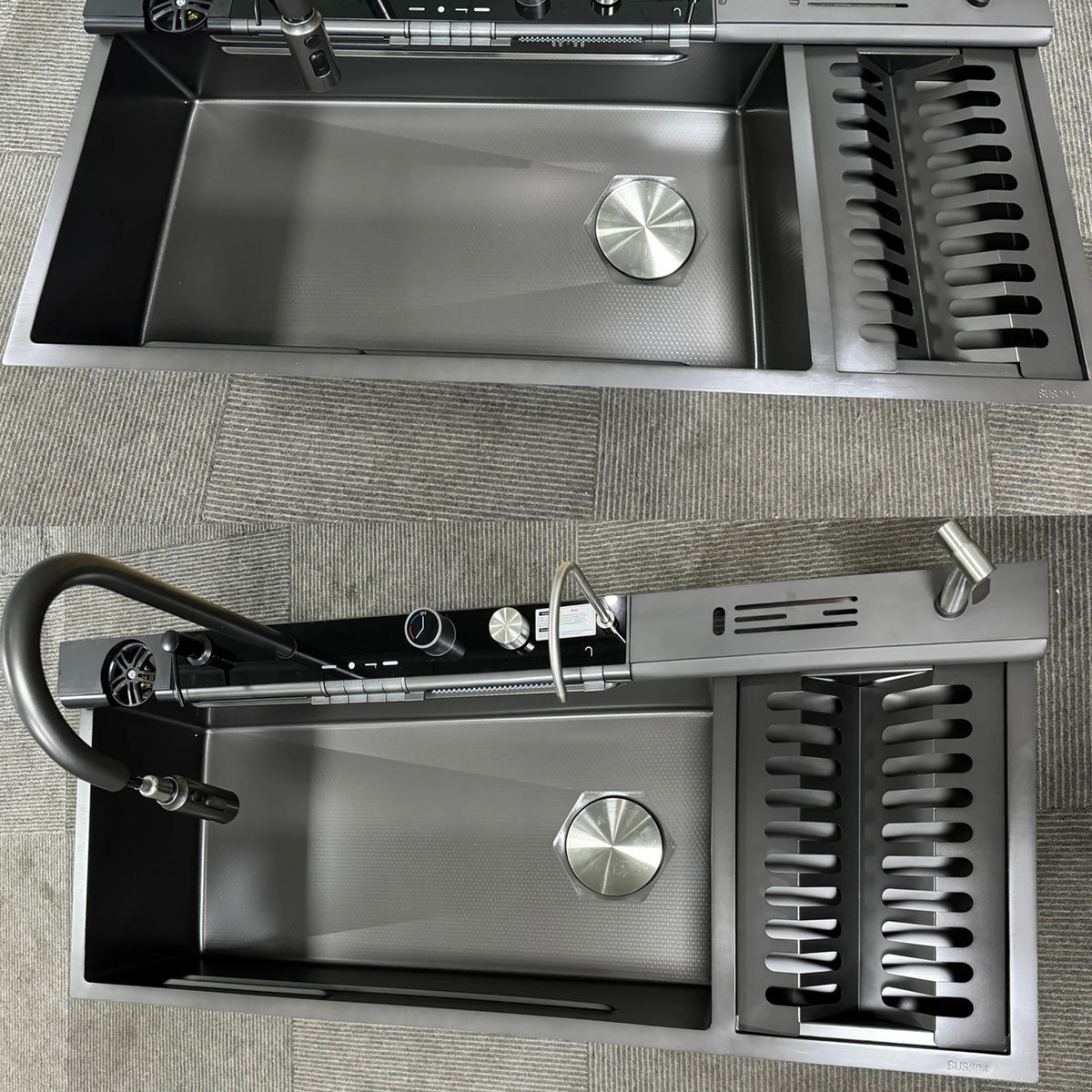 Sinks Stainless Steel Waterfall Sink Includes 120 50