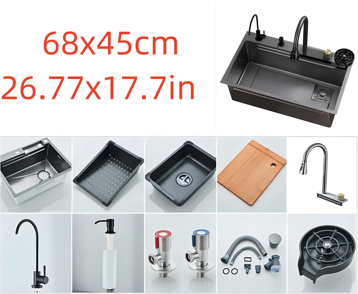 Large Waterfall Style Rain Shower Dishwasher 304 Stainless