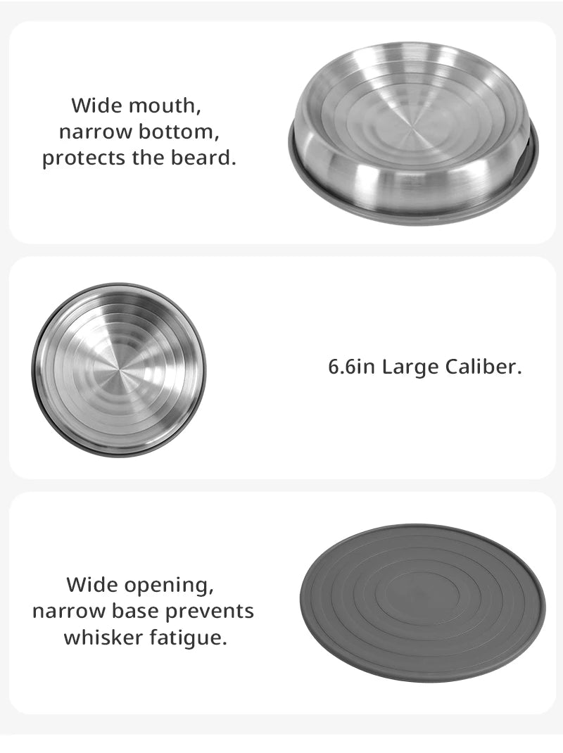 304 Stainless Steel Cat Dog Pet Bowl Non