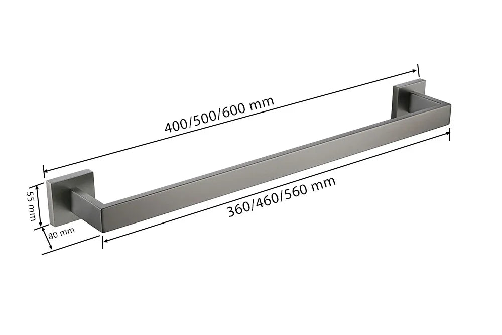 Gunmetal Stainless Steel Bathroom Accessorie Hardware Towel Rack
