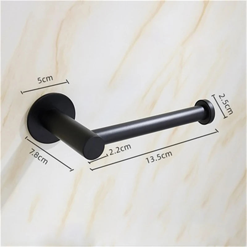 304 Stainless Steel Bathroom Matte Black Toilet Paper
