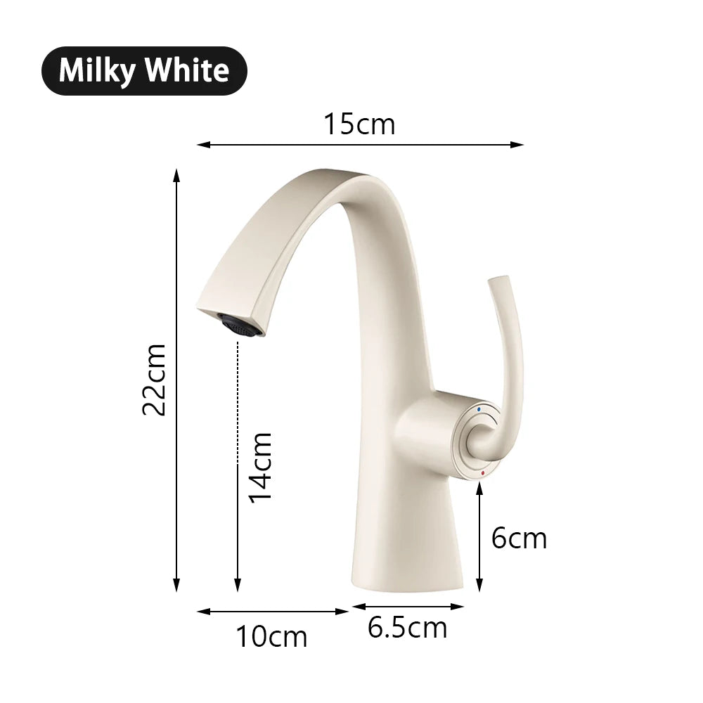 Modern Design Bathroom Sink Faucet Lever Hole Cold