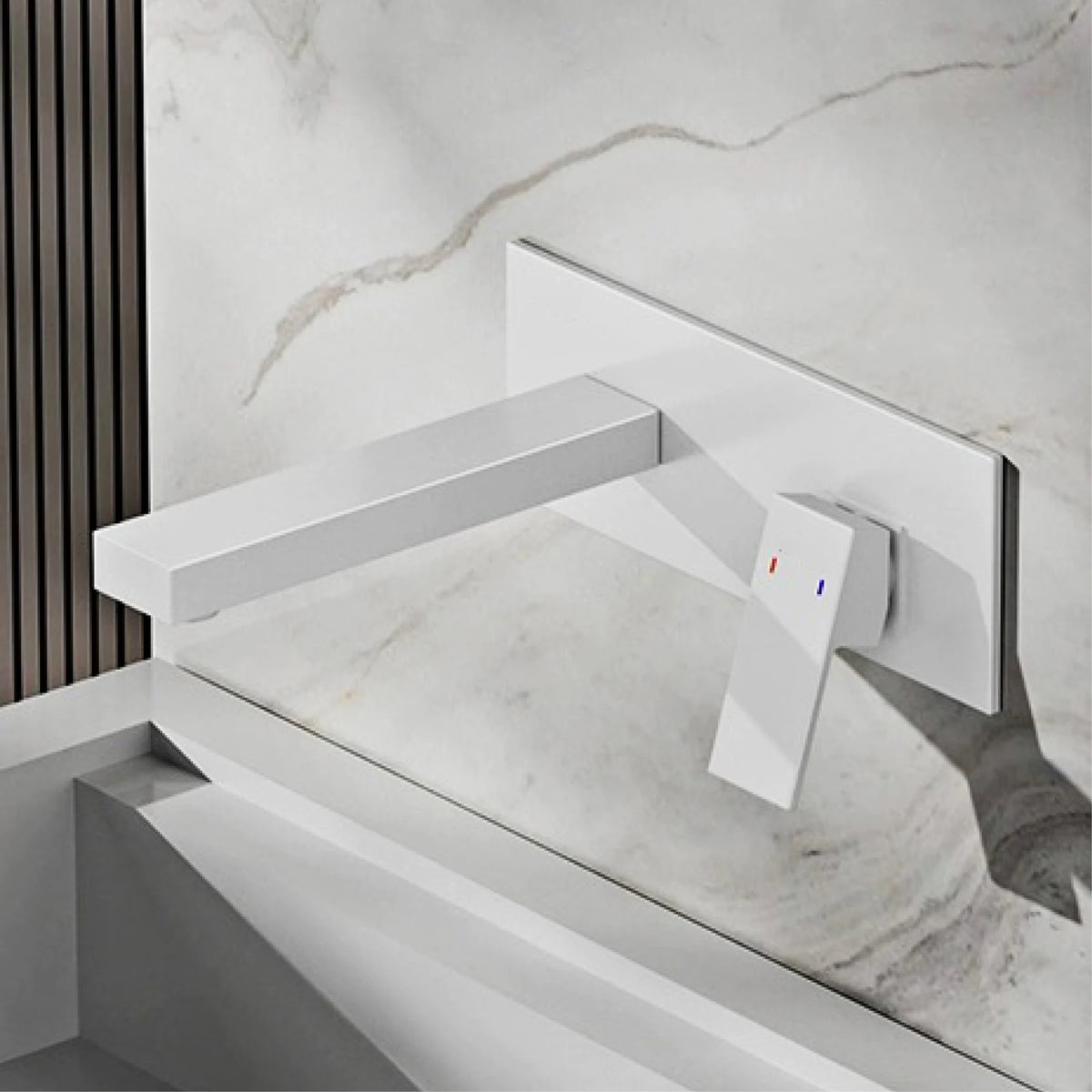 Luxury Brass Black Bathroom Simple Faucet Wall Mounted