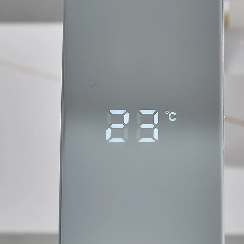 White Touchless Sensor Basin Faucet Smart Digital Display