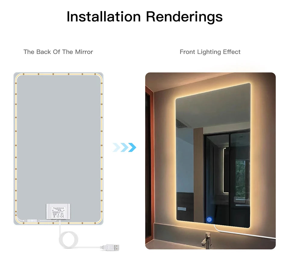 Makeup Mirror Backlight Lighting Cob 5v Usb Led