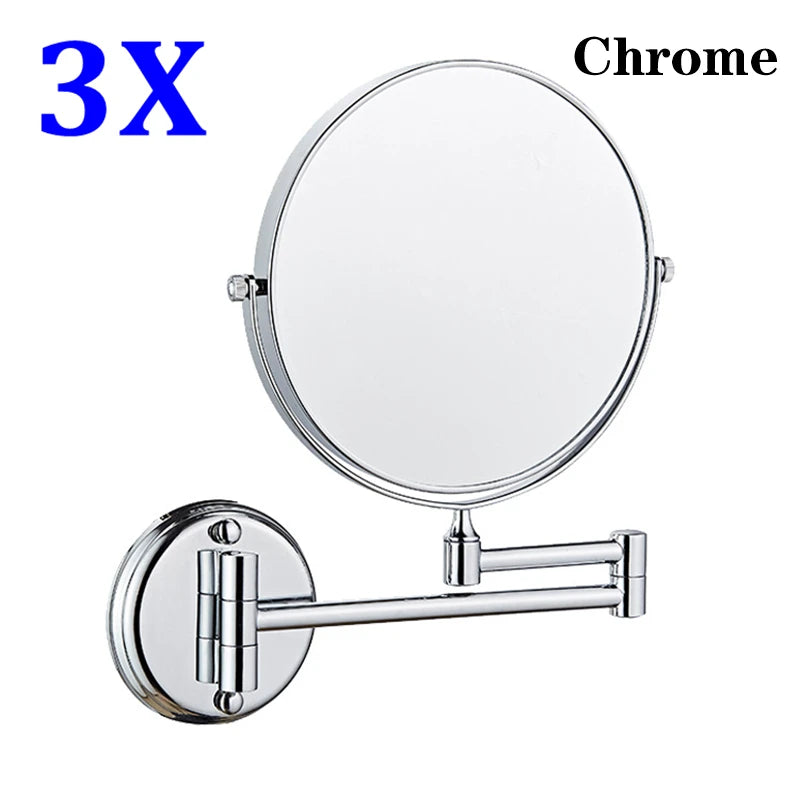 Magnifying Bathroom Mirror Hunnise Quality Brass Gold Hotel