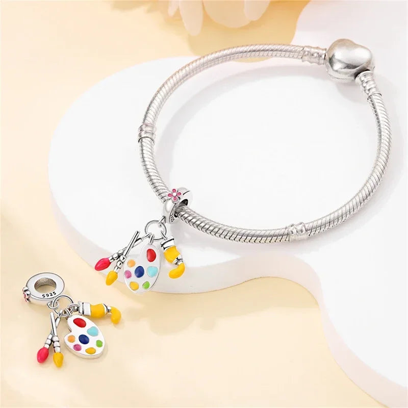 925 Sterling Silver Red Medicine Cabinet Pendant Charms
