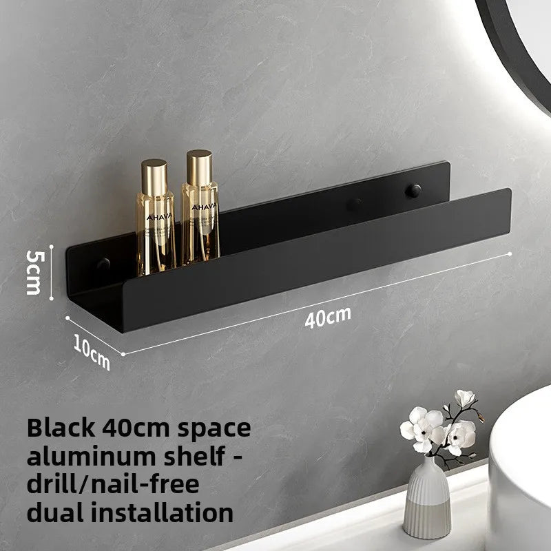 Luxury Minimalist Black Integrated Mirror Front Toilet Bathroom