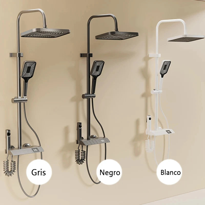 Bathroom Shower Led Display Piano Keys Bath Shower