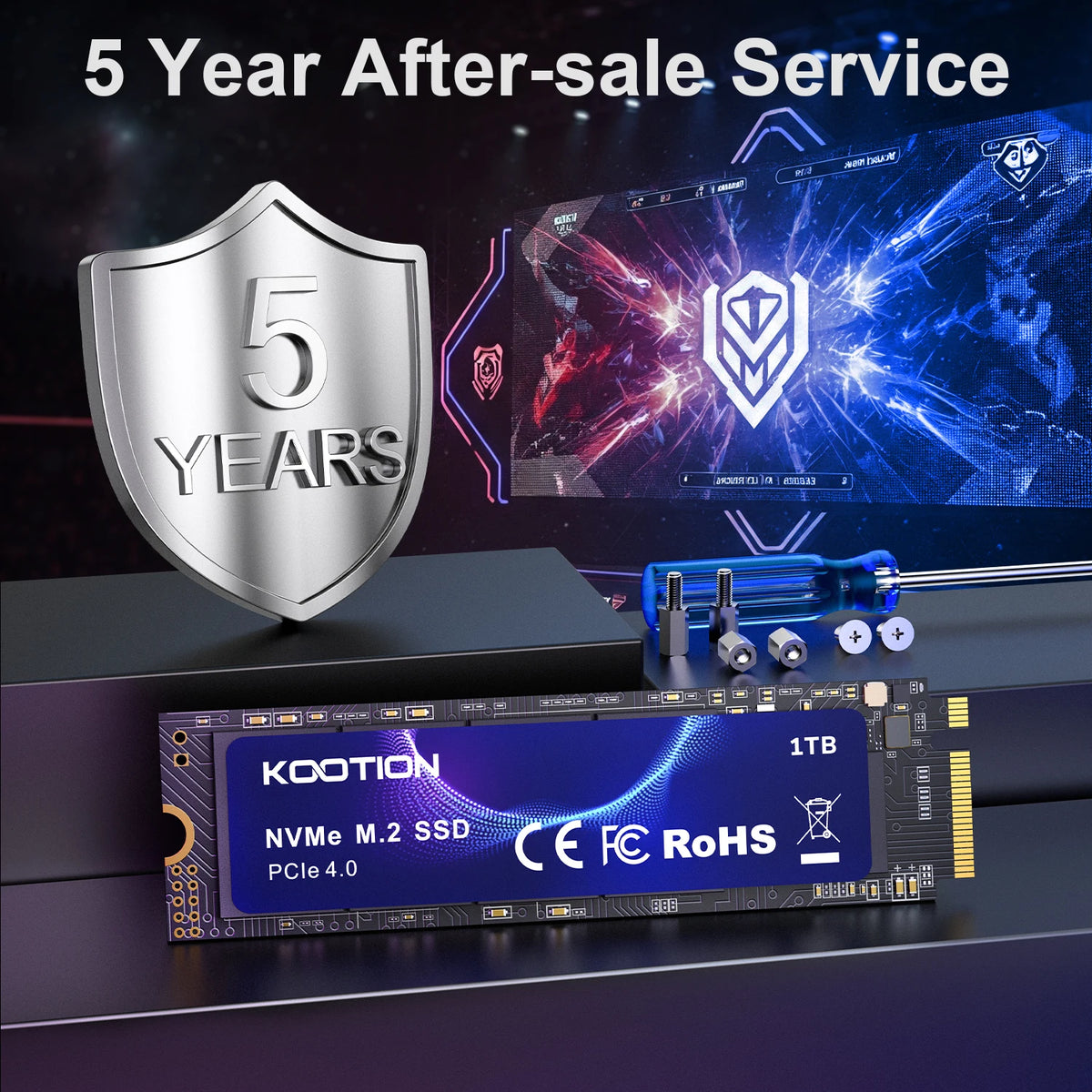 Kootion 1tb Nvme M2 Ssd Heat Sink Gen4