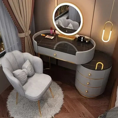 Pink White Vanity Table Women Luxury Nail European