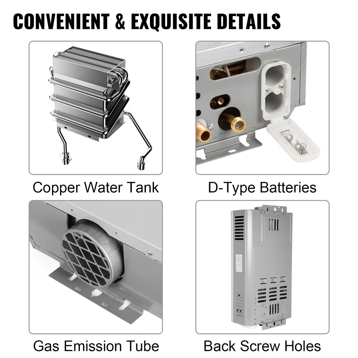 Vevor 6l/8l/10l/12l/16l/18l Propane Gas Lpg Tank Less Water