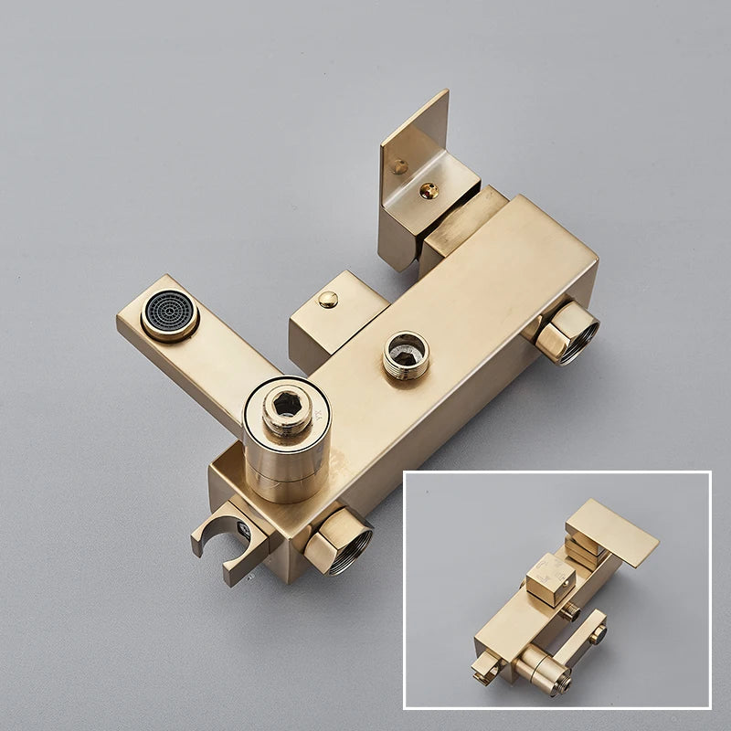 4-Function Wall Mounted Shower Faucet Rainwater Bathtub Shower