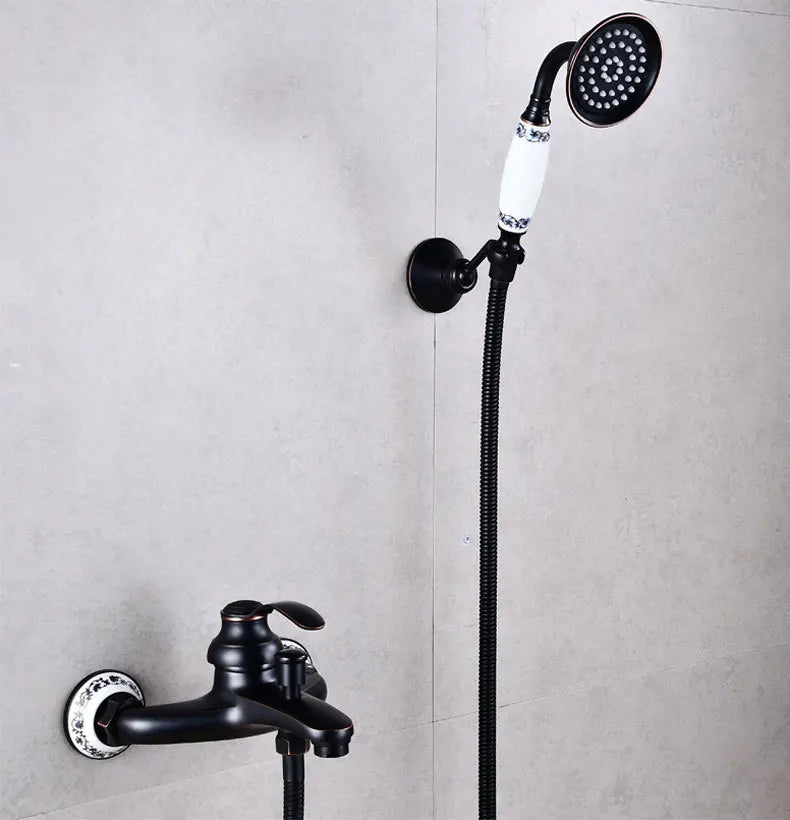 European Style Bathroom Shower Faucet Copper Brass Shower