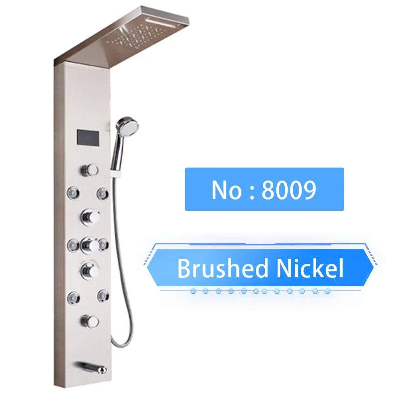 Led Shower Panel Digital Display Shower Faucet System