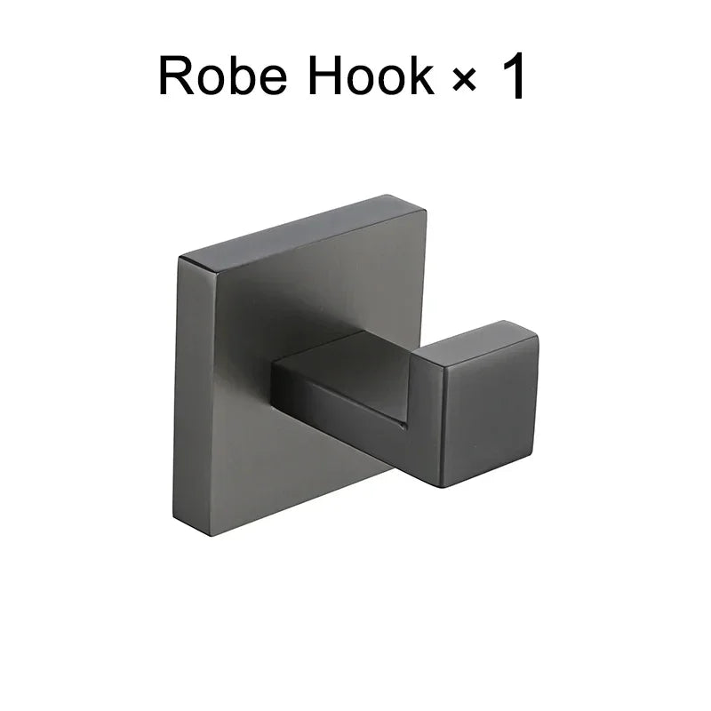 Gunmetal Stainless Steel Bathroom Accessorie Hardware Towel Rack