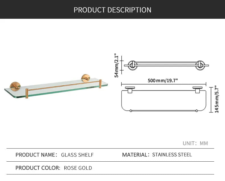 Bathroom Hardware 304 Stainless Steel Rose Gold Towel