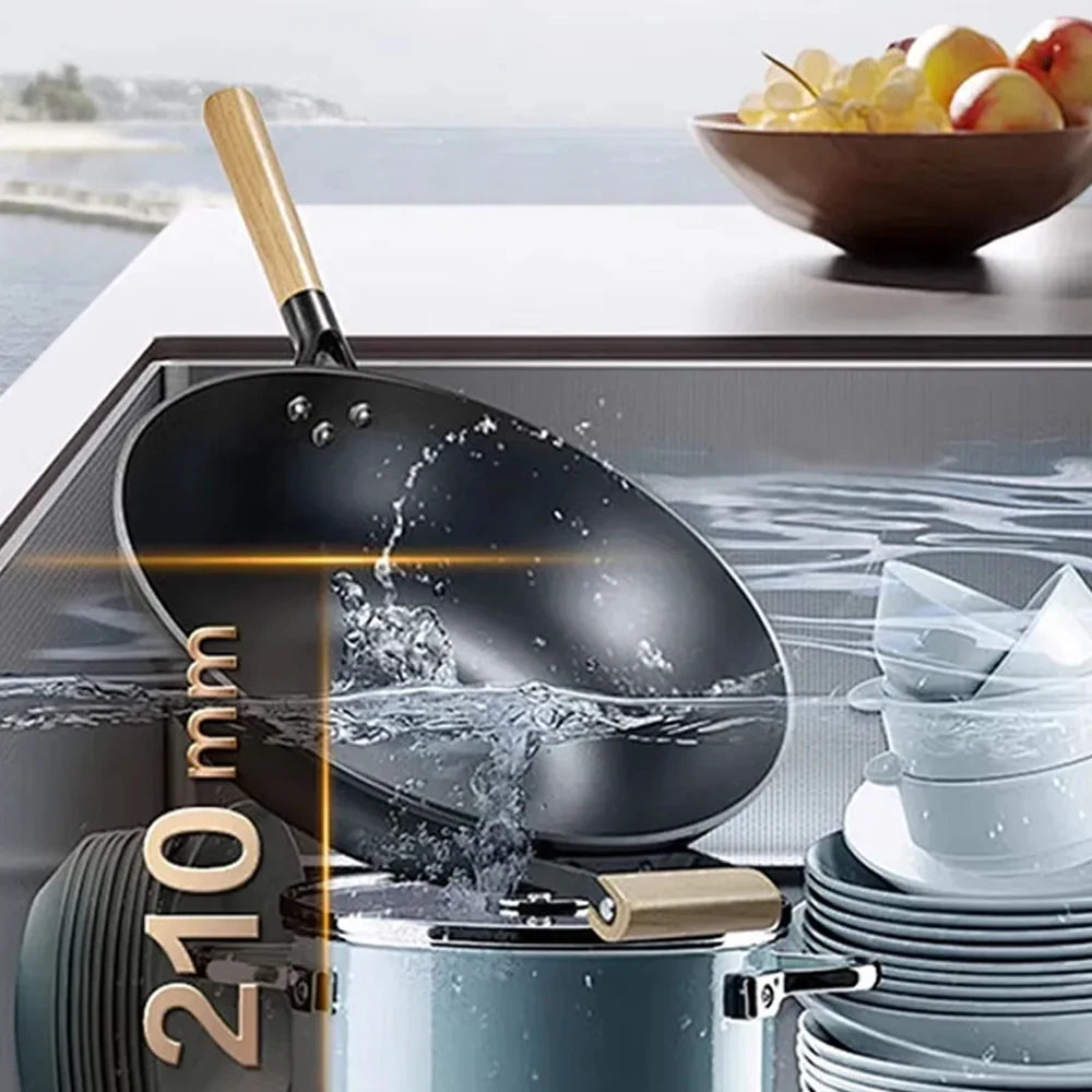 304 Stainless Steel Waterfall Sink Large Slot Integrated