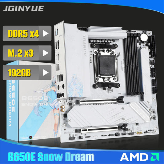 Jingyue B650e Snow Dream Gaming Motherboard Amd Am5