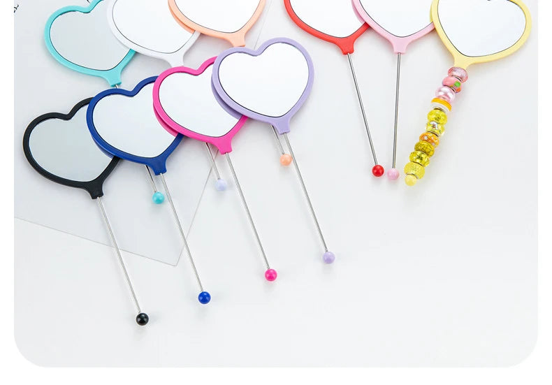 10pcs Diy Beaded Hand Mirror Creative - Beaded