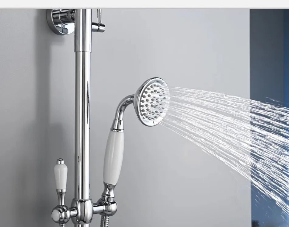 Tuqiu Bathroom Shower Faucet Brass Bathroom Rainfall Shower
