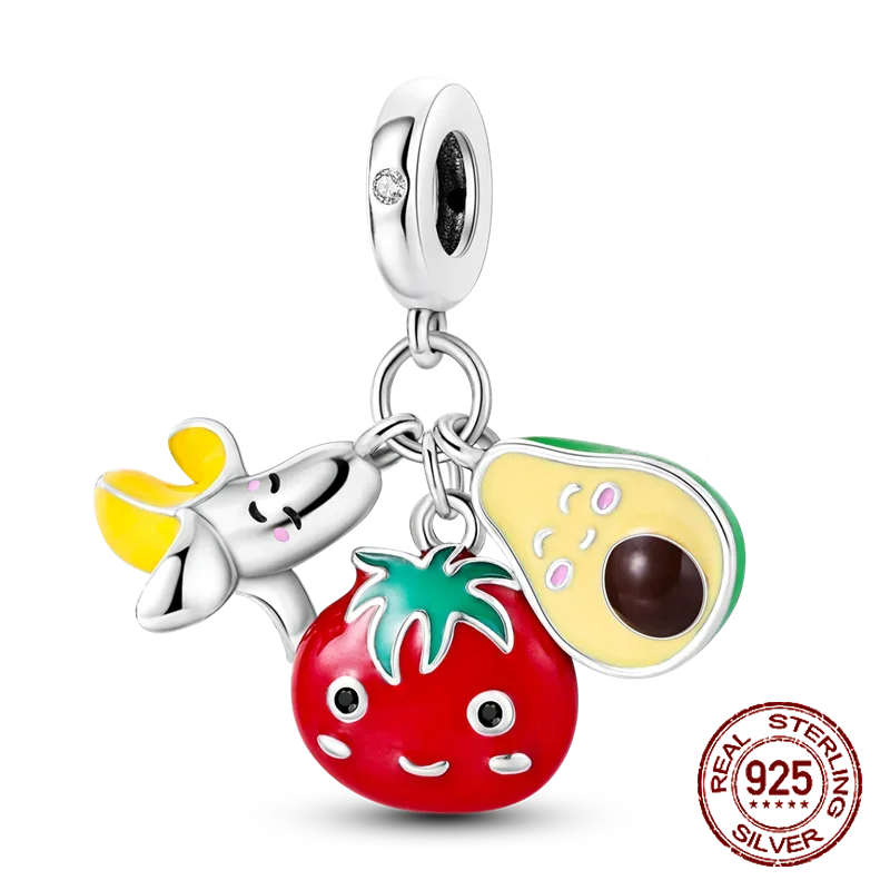 925 Sterling Silver Red Medicine Cabinet Pendant Charms
