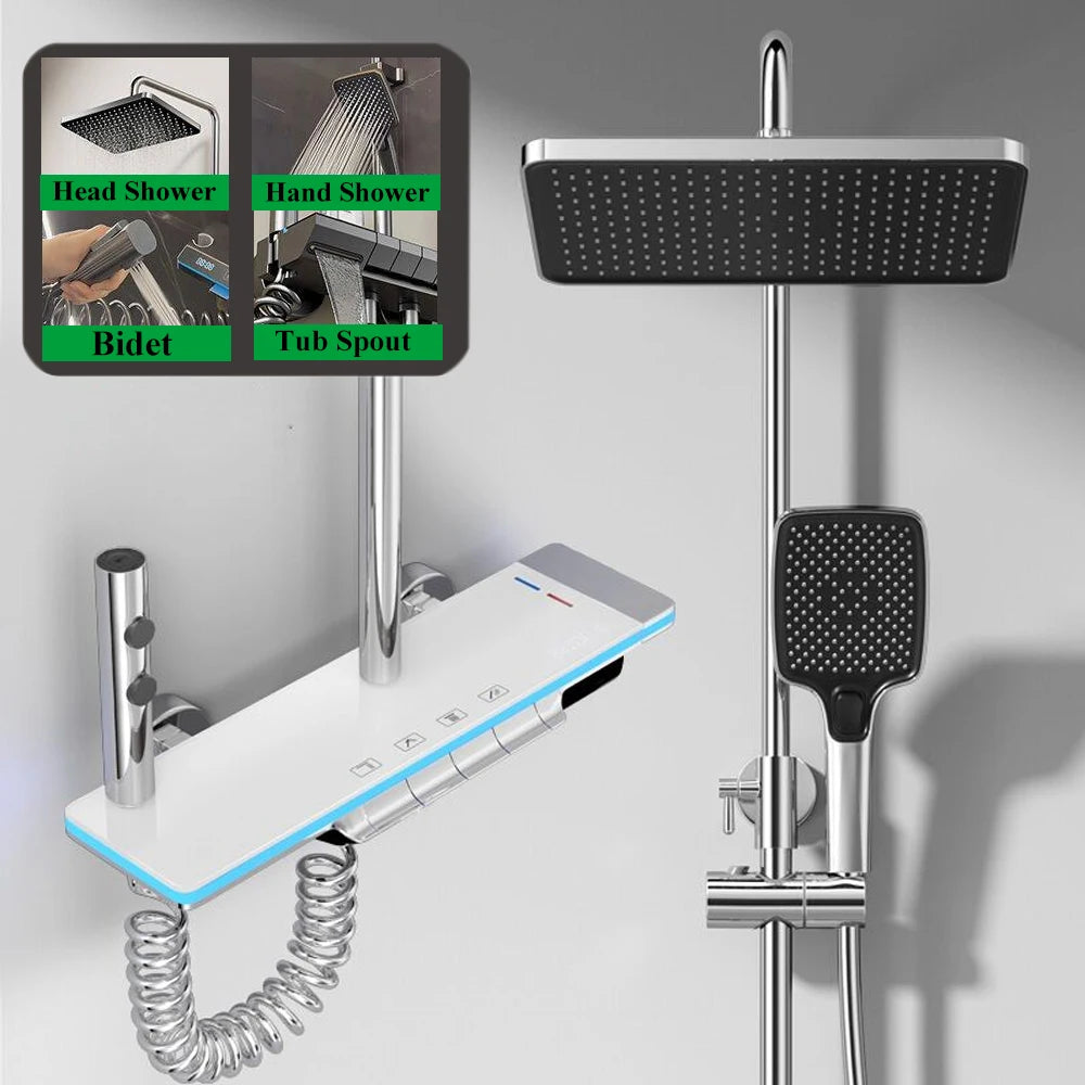 Bathroom Piano Key Ways Water Outlet Luxury Shower