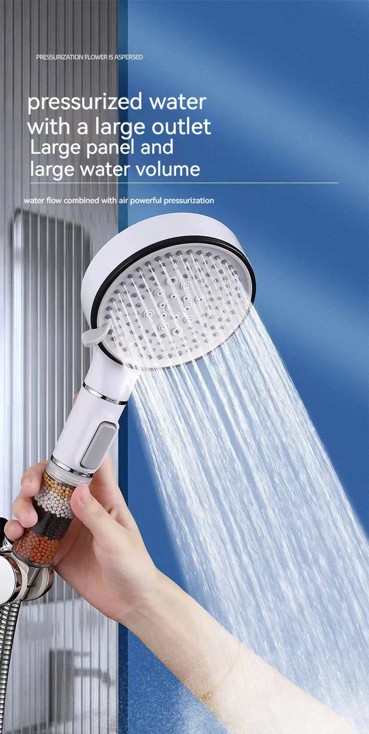 5-Speed Booster Large Panel Strong Water Shower Head