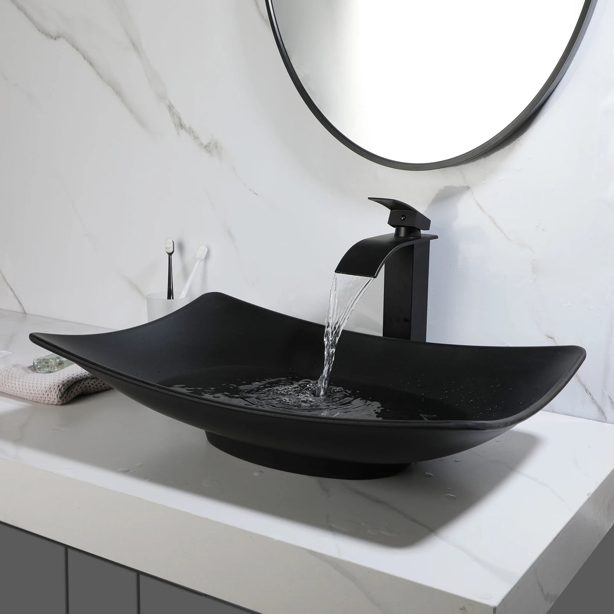Kemaidi Bathroom Sink Faucet Combo Vessel Sink Countertop