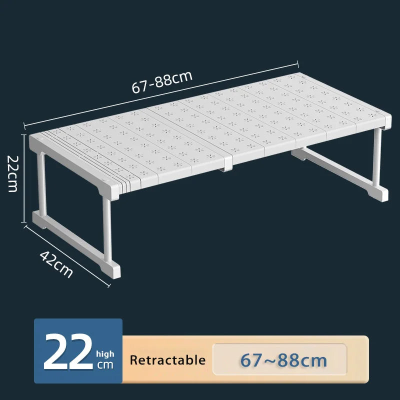 Wardrobe No-Punch Multi-Layer Retractable Adjustable Shelves