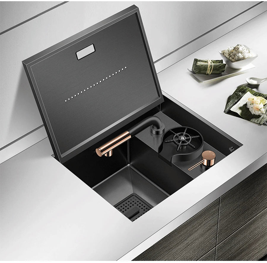 Nanometer Hidden Bar Island Sink 304 Stainless Steel