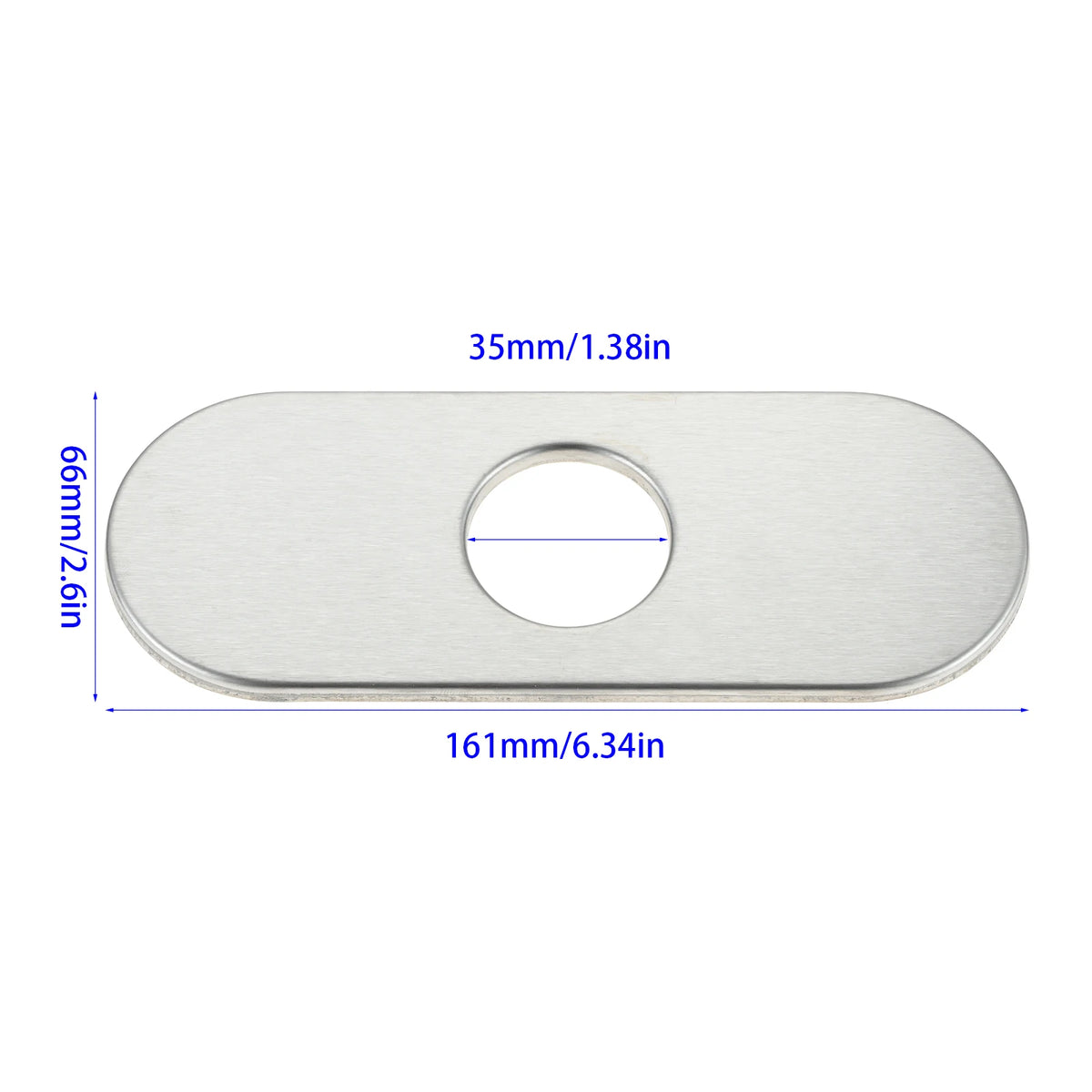 1pc Faucet Cover Plate Stainless Steel Deck Plate