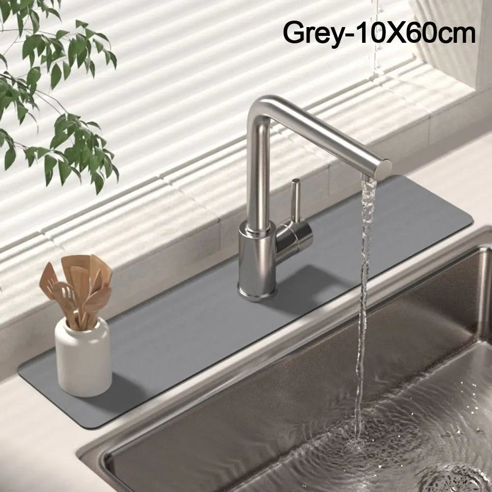 Solid Color Sink Faucet Mat Diatomite Absorbent Faucet