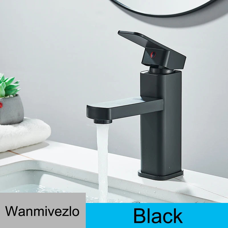 Black Bathroom Sink Faucet Basin Mixer Faucets Cold