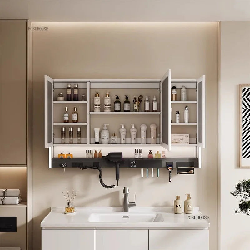 Smart Bathroom Mirror Storage Cabinet Light Bathroom Mirror