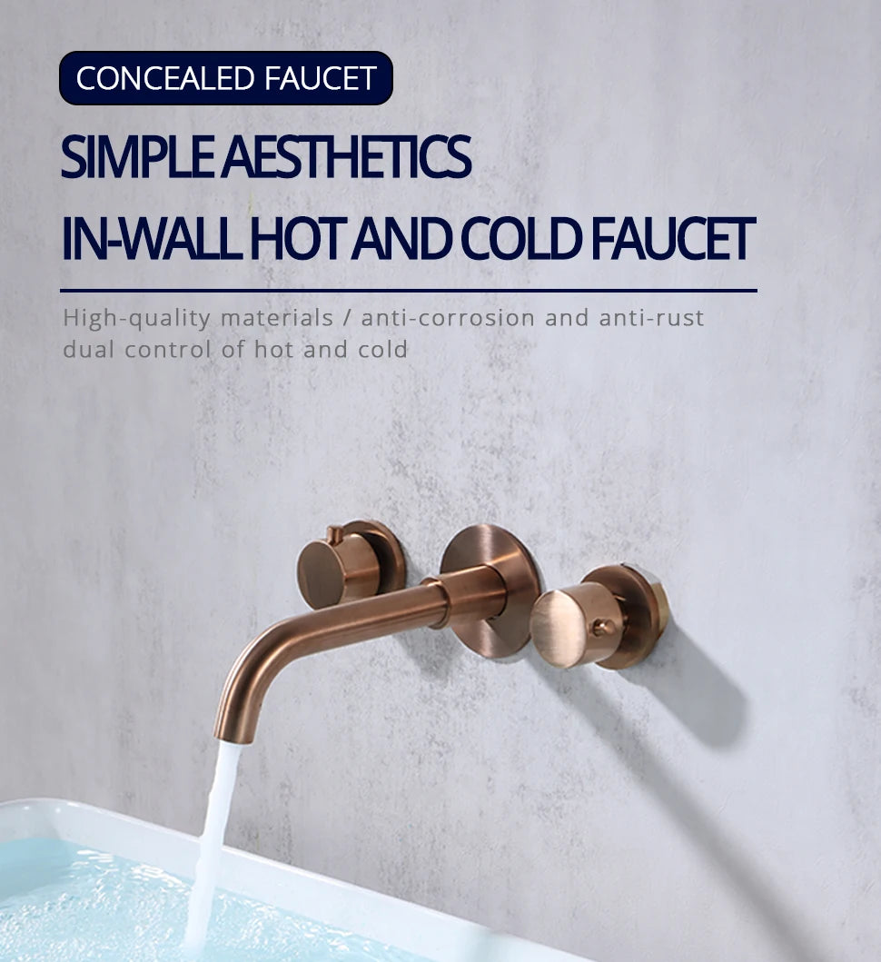 Brushed Rose Gold Basin Faucet 100 Solid Brass