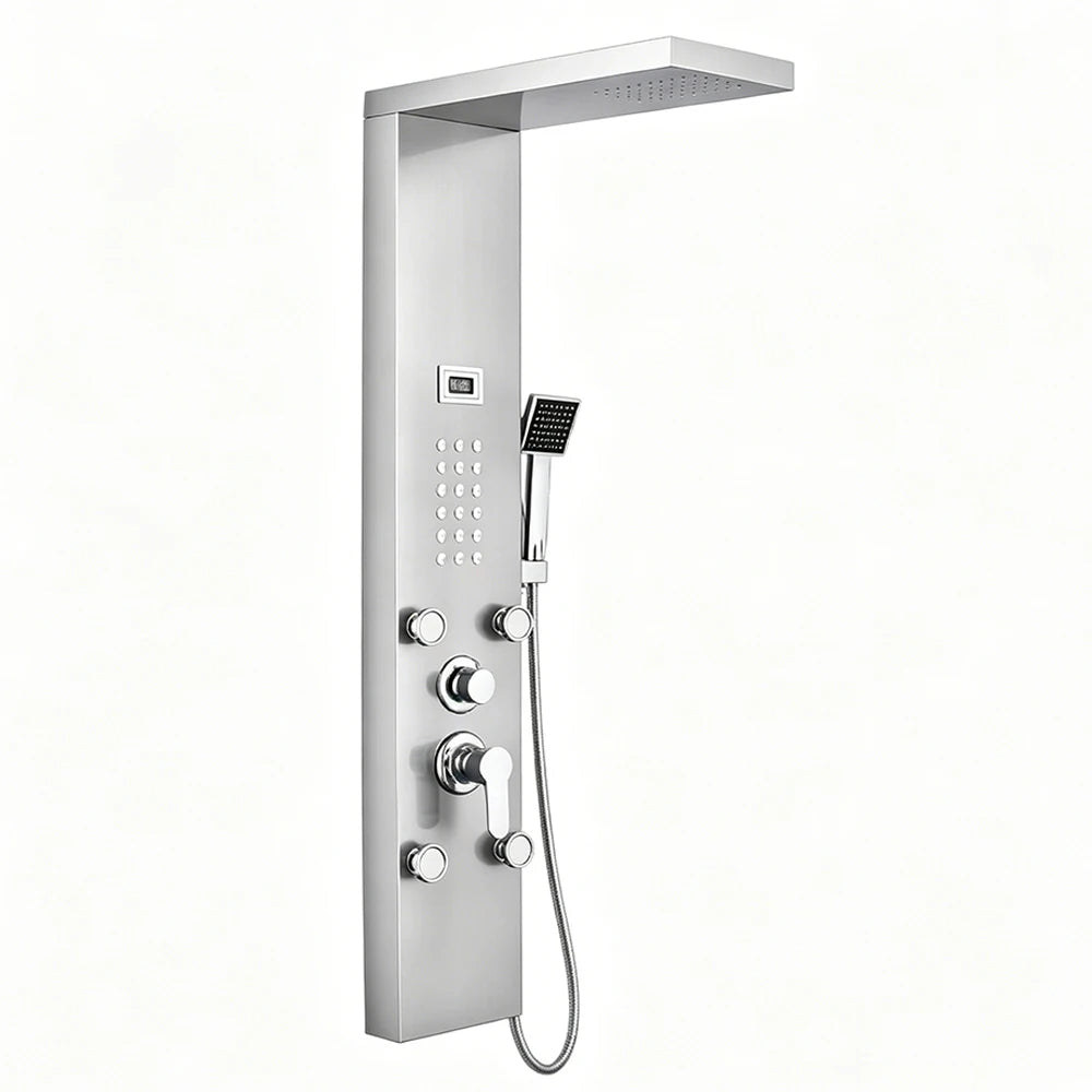 Shinesia Led Shower Panel Rainfall Bathroom Column Mixer