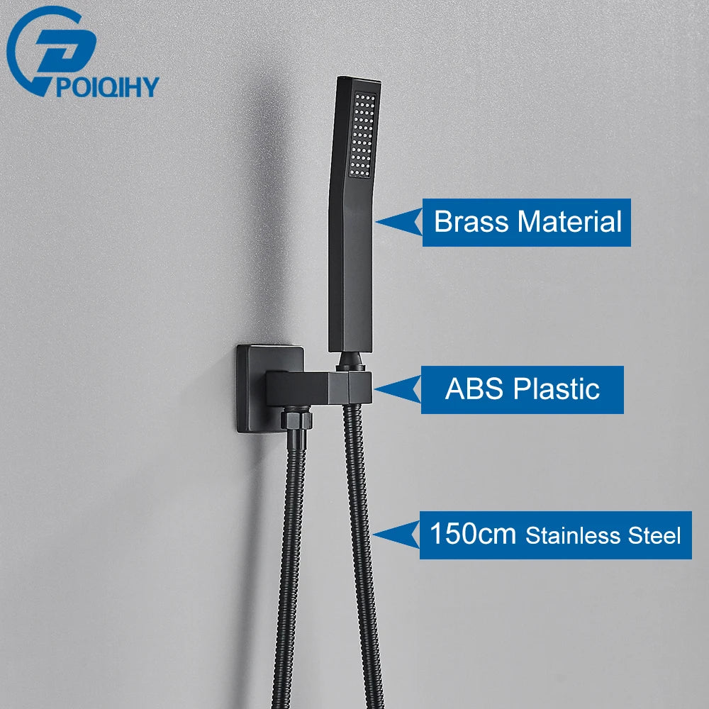 Poiqihy Golden Handshower Head 150cm Stainless Steel Shower