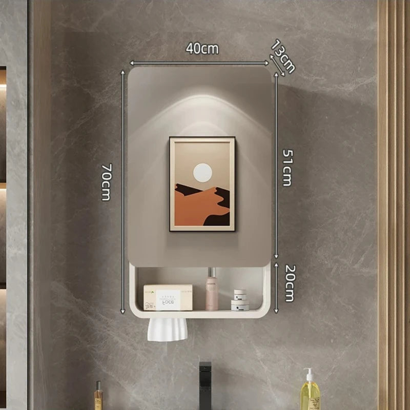 Smart Led Bathroom Mirror Cabinet - Space Aluminum