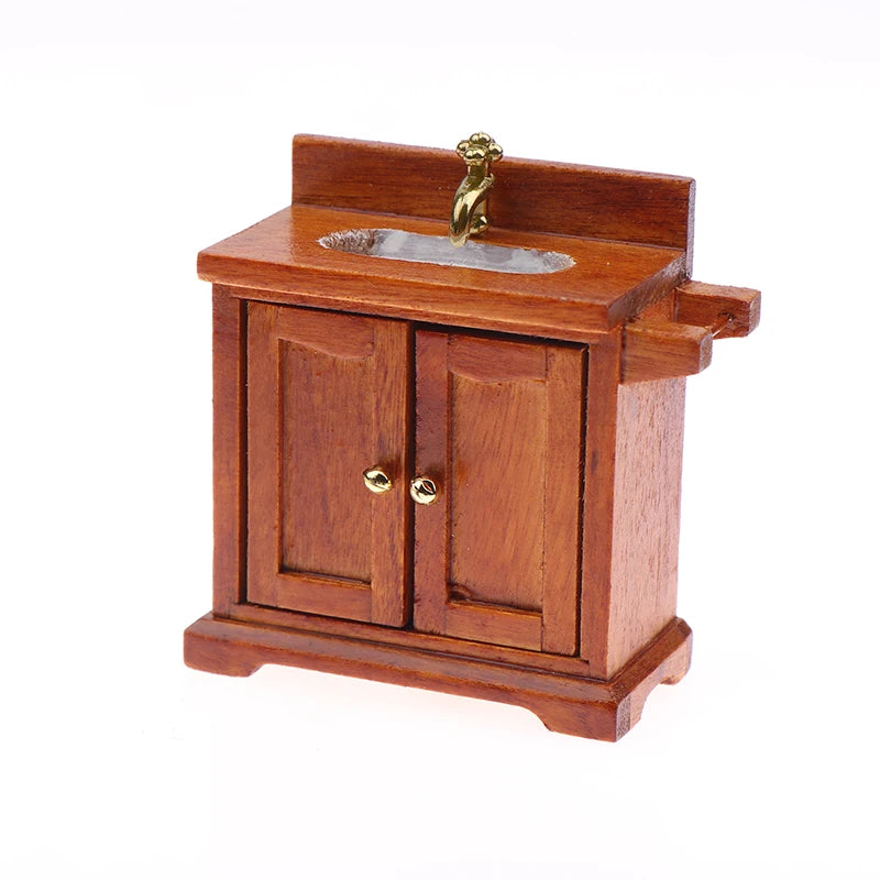 Realistic 1/12 Scale Dollhouse Simulation Wash Basin Toy