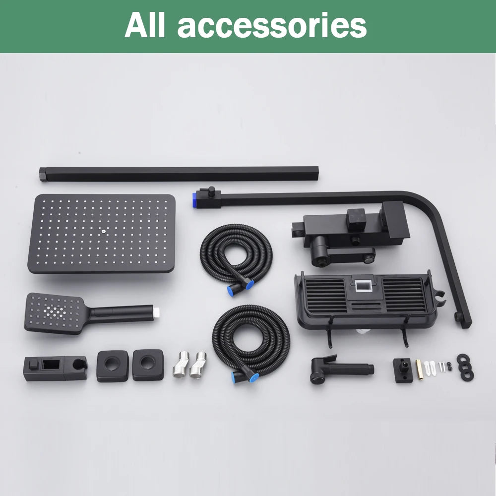 Rozin Rainfall Bathroom Shower Faucet Bidet Mixer Tap